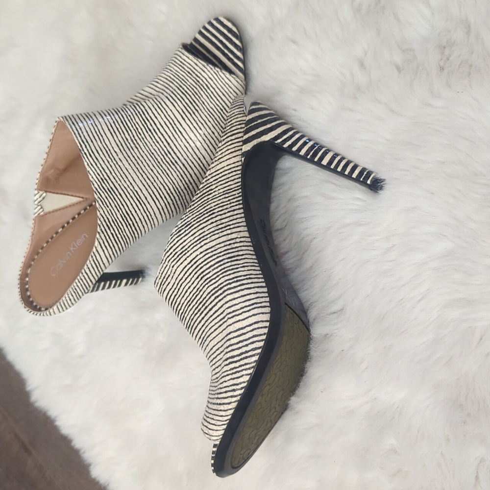 Calvin Klein Marisa Zebra Print Open Toe Heel Mul… - image 6